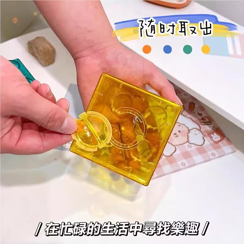 37mm儿童奖励币积分币收纳盒透明积木存钱罐硬纸币零钱收纳罐礼物图片