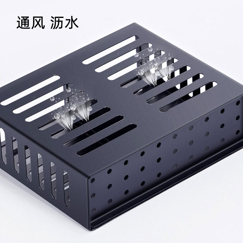 筷子篓免打孔壁挂式不锈钢厨房置物架家用筷笼小号沥水透气筷子筒