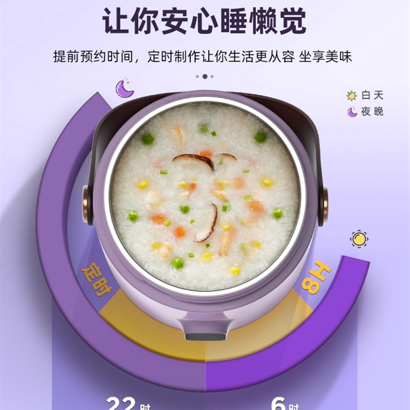 艾仕玛多功能电炖锅1L大容量炖煮锅小型便携煲汤煮粥神器宝宝辅食