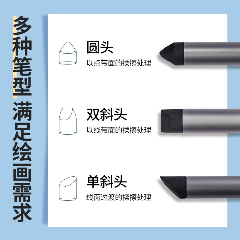 油画棒专用揉擦笔涂抹笔重彩蜡笔软头过渡海绵球刮刀晕染绘画画笔图片