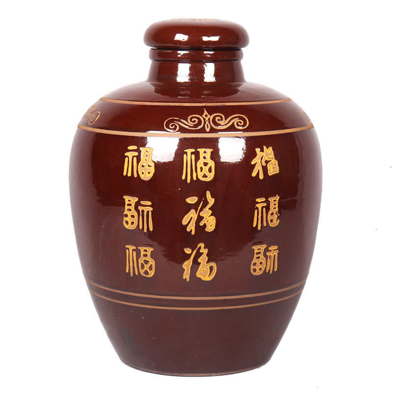 四川陶瓷白酒瓶土陶10/20/30斤装酒坛子家用密封窖藏泡酒空酒瓶