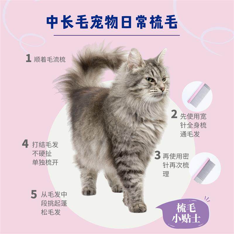 船记排梳宠物狗梳子猫咪布偶开结梳子泰迪比熊狗狗梳毛神器拉毛梳