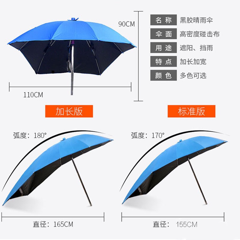 方形伞骑手专用电动车雨伞推车外卖雨伞摩托车专用雨晴遮阳伞摆摊