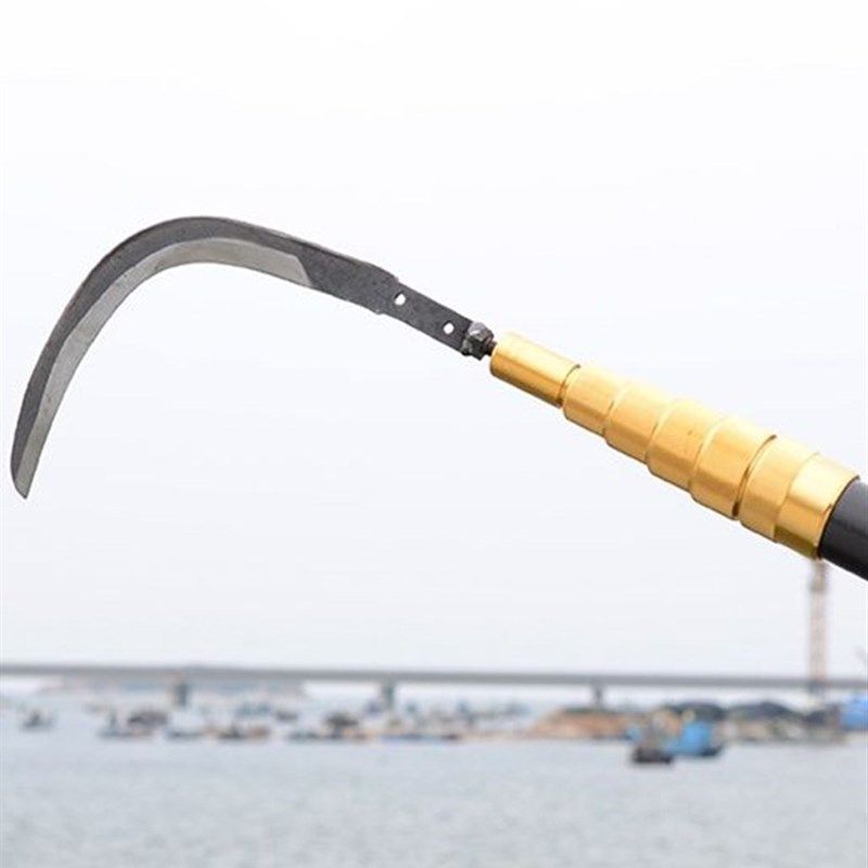 打松塔伸缩杆专用杆多功能松塔核桃割草神器碳素89米槟榔钩子长杆