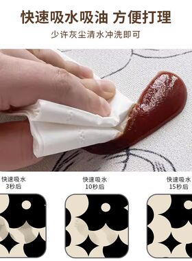 硅藻泥厨房地垫防滑防油可擦免洗复古脚垫吸水吸油耐脏免清洗地毯