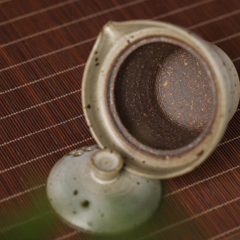 景德镇日式手抓壶老岩泥窑变盖碗普洱茶泡茶器粗陶工夫茶具泡碗