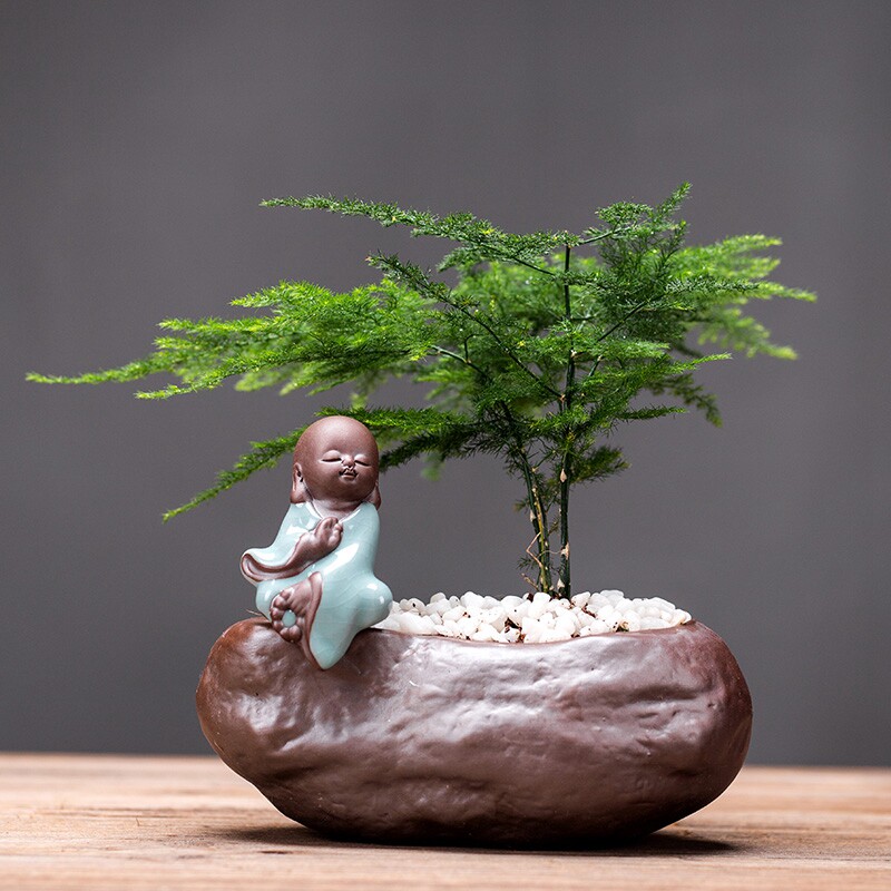 创意玻璃摆件迷你水养桌面小花皿客厅茶几绿萝富贵竹插瓶陶瓷容器