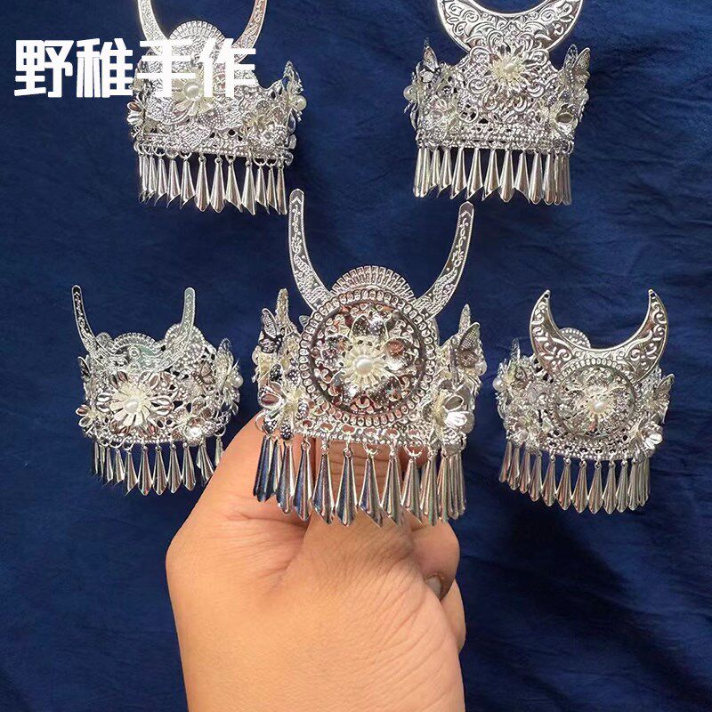 贵州苗族发冠冰箱贴磁吸苗帽头饰苗寨少数民族文创旅游周边纪念品