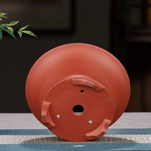 精品紫砂花盆小盆景盆多肉黑松盆栽盆云竹金弹子菖蒲紫砂透气圆盆