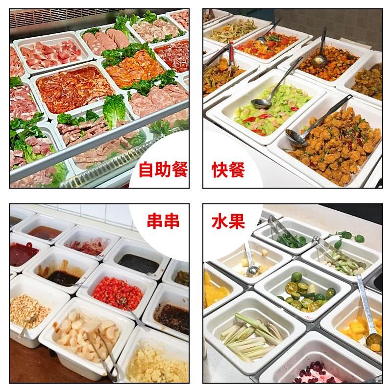 密胺仿瓷白色长方形熟食托盘鸭货展示盘快餐食堂专用份数盘子商用