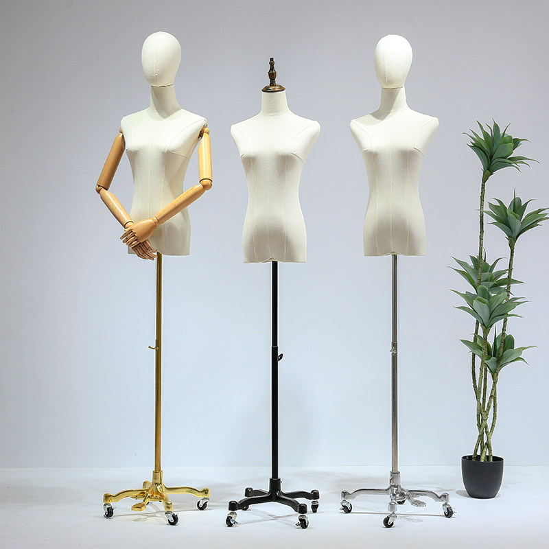 万向轮款式服装店模特道具女半身橱窗拍照人偶婚纱模特架子展示架