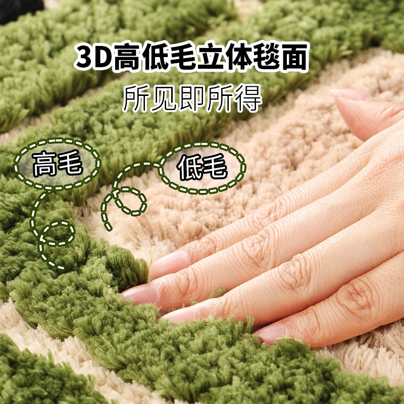 奈司地垫浴室地毯卫生间门口专用脚垫厕所毛绒毛毯家用吸水防滑垫图片