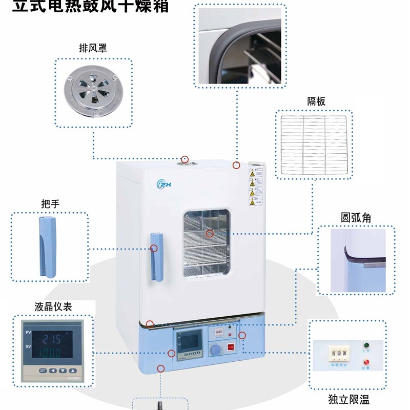 北京中兴伟业WH-25台式烘箱WGLL精密智能恒温鼓风立式干燥箱300度