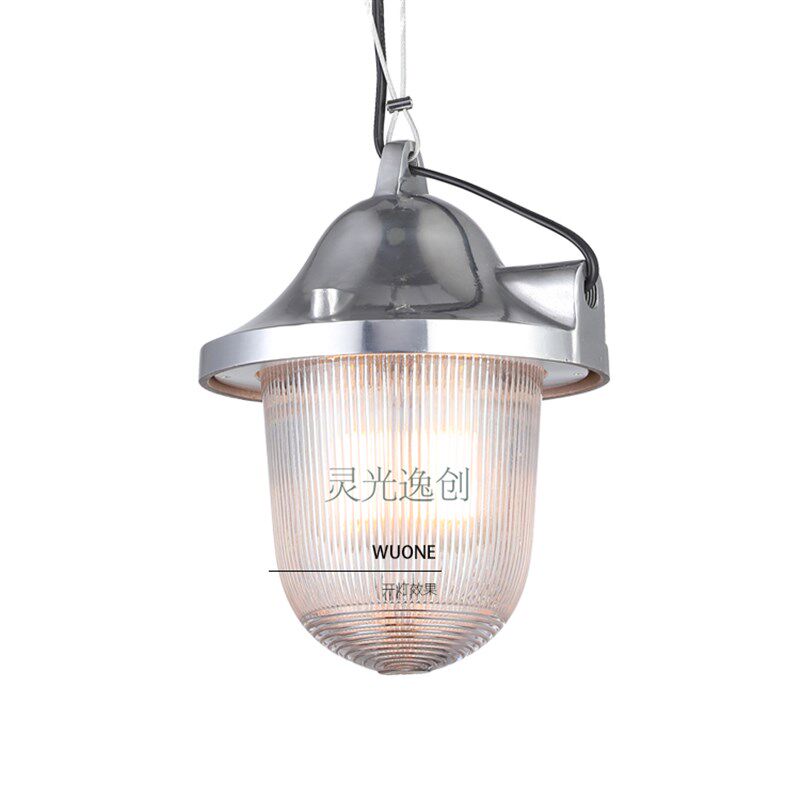 中古wuone灵光逸创复古工业风玻璃灯铸铝吊灯餐厅灯具