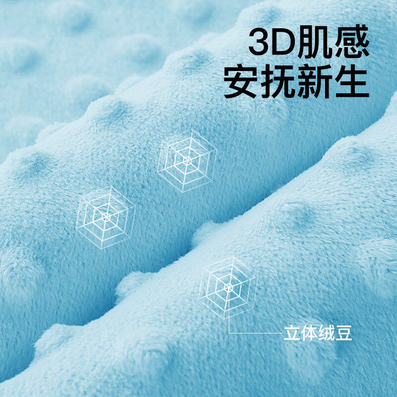 儿童幼儿园午睡毯子婴儿安抚豆豆毯可拆卸夏季盖毯宝宝小被子薄款