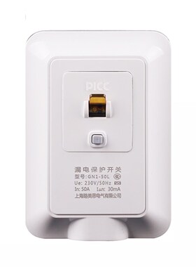 佳安宝漏电保护开关GN1-50L 50A大功率热水器空调使用50只/箱