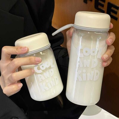 随手外出携带高颜值大容量水杯男女生新款简约大容量学生塑料杯子