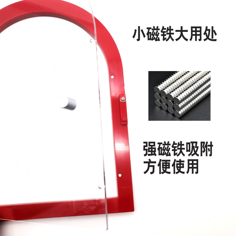 定做钢化玻璃亚克力菜市场卤味熟食店门洞窗口收银传菜密封开门