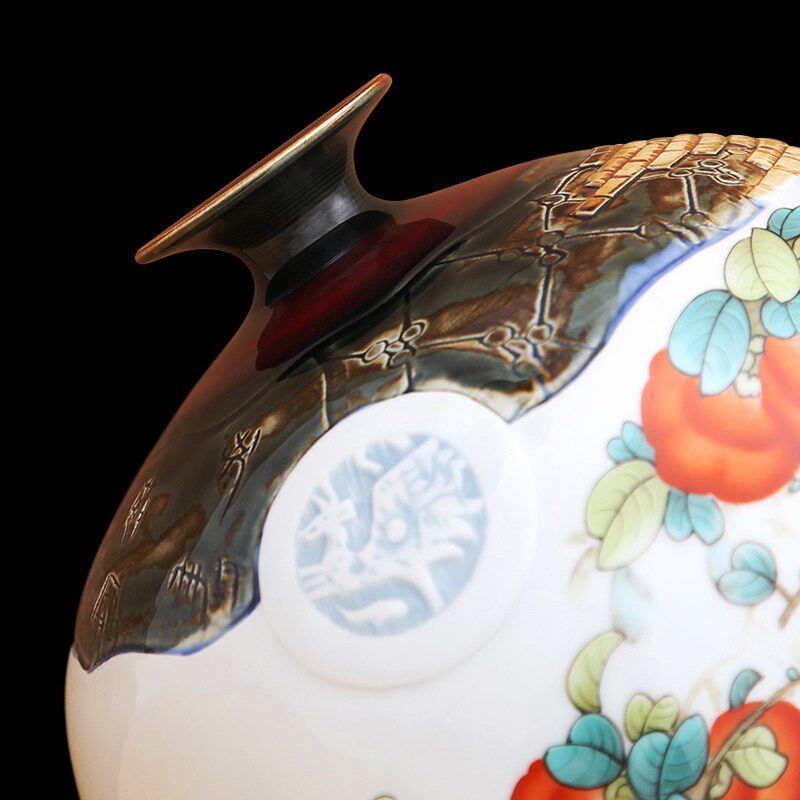 景德镇陶瓷花瓶仿古中式家居客厅办公室摆件装饰品玄关瓷器工艺品