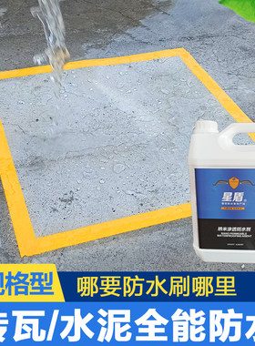 XD12屋顶卫生间免咂砖有机硅纳米防水渗透剂拌水泥砂浆抗返碱原液