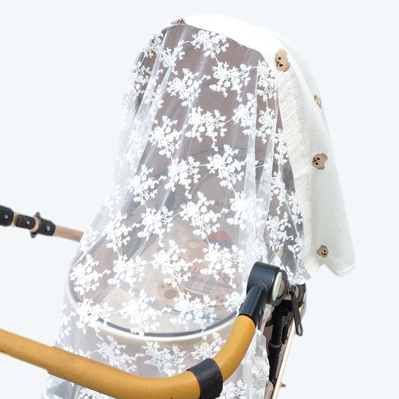 宝宝蚊帐罩婴儿推车蚊帐通用毯哺乳遮挡巾遛娃神器遮阳罩防蚊纱罩