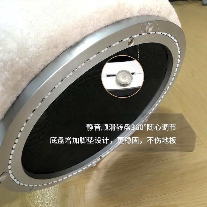 北欧旋转沙发椅子女生卧室单人圆凳轻奢梳妆台网红靠背奶油化妆凳