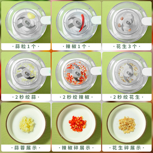 绞肉机家用电动小型全自动碎菜器碎肉绞馅辅食机多功能无线蒜泥器