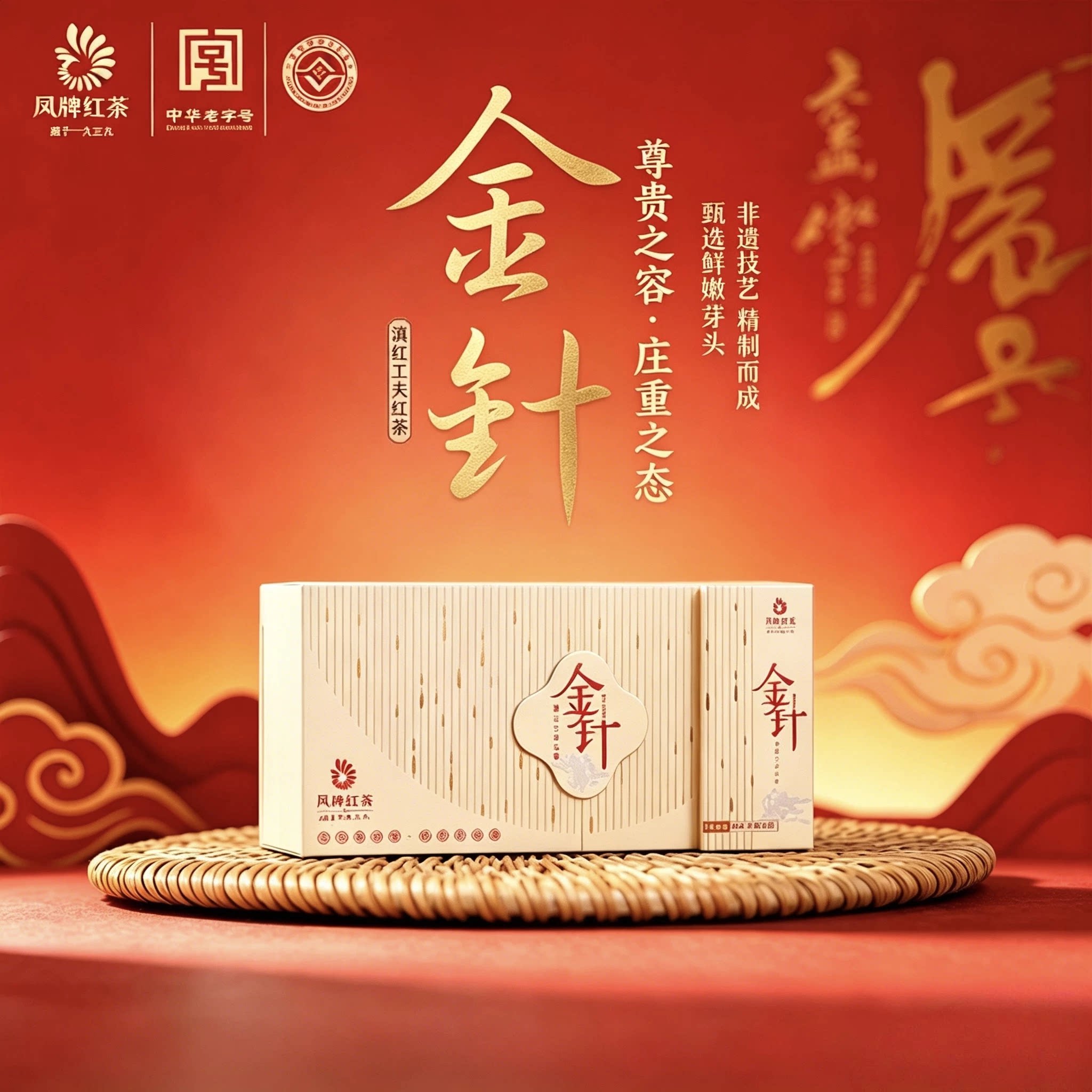 凤牌 滇红茶 金针礼盒200g