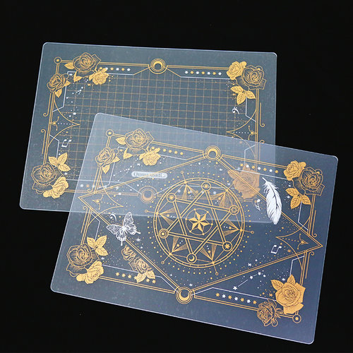 透明魔法阵切割垫板橡皮章手账纸雕高颜值纸艺胶带雕刻拼贴书写垫