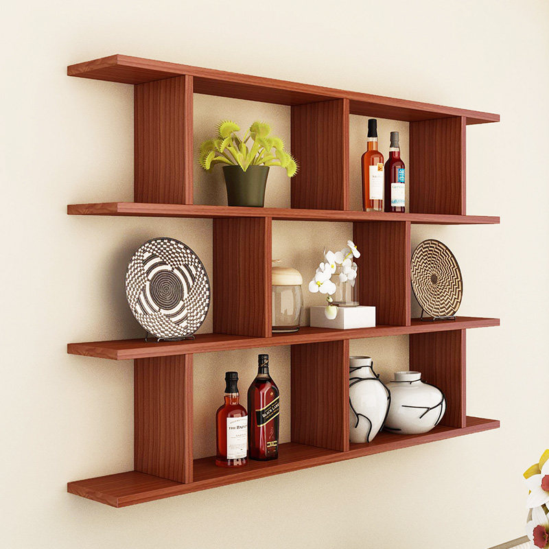书架墙上置物架背景墙装饰架隔板壁挂墙面装饰创意格子墙体壁柜