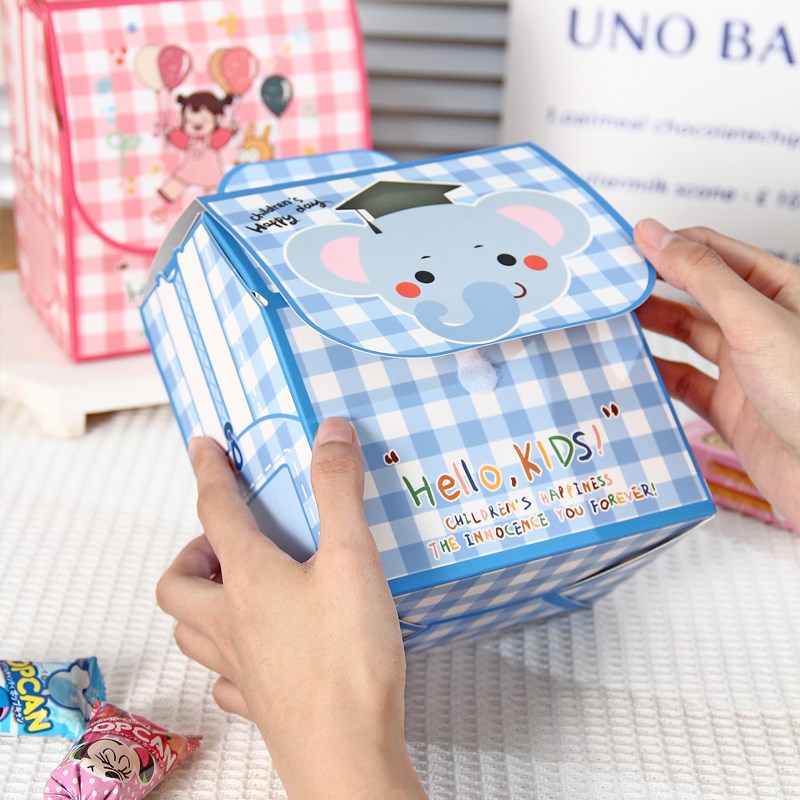 六一儿童节书包礼品包装盒卡通生日糖果饼干零食点心可爱61空盒子