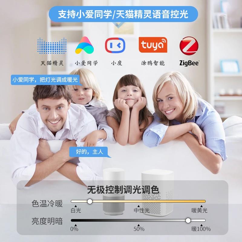 焦距照明窄边框深防眩射灯别墅嵌入式智能低蓝光护眼高显色无主灯