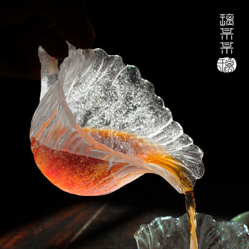 冰冻烧琉璃带把公道杯创意手工复古公杯日式耐热匀茶杯分酒分茶器