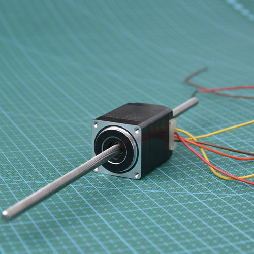 贯通轴电机 步进电机 NEMA11 梯形丝杆 长度200mm 3D打印机配件