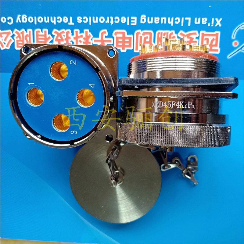 XCD圆形连接器插头插座XCD45T4Z1P1 XCD45F4K1P1  4芯接插件