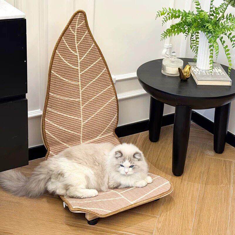 天然剑生麻猫抓抓板耐创意不易屑不虫树叶形立式贴墙大号掉树叶形