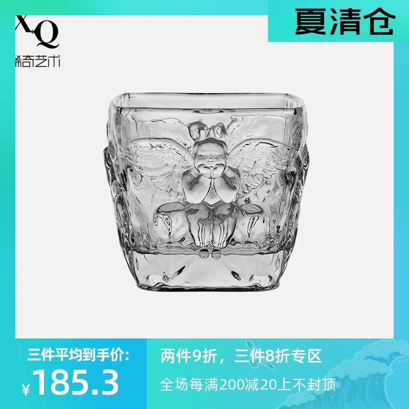 稀奇艺术 方形威士忌酒杯古典复古创意酒杯水晶玻璃杯