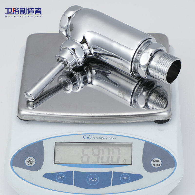 全铜手按蹲便器冲水器 立式手动冲洗阀 大便蹲坑延时阀冲洗阀包邮