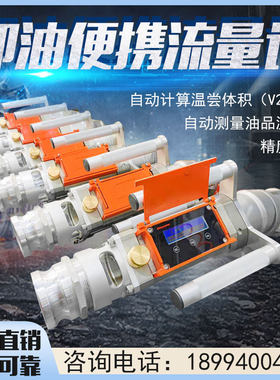 卸油流量计便携容积式涡轮油罐车油库IP67级防尘防水防爆柴汽两用