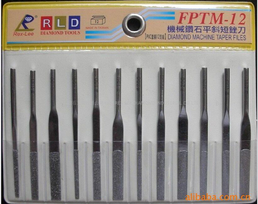台湾瑞利FPTM-12钻石平斜机械短锉刀 进口钻石锉刀(台湾原装)