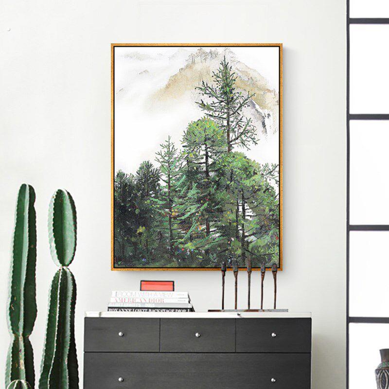 必画吴冠中装饰画中式客厅沙发背景墙挂画玄关书房壁画水墨画风景