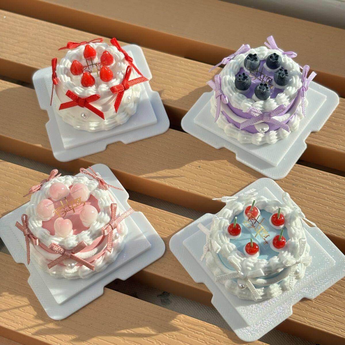 蛋糕 仿真芭蕾款粘土仿真生日蛋糕手工蛋糕成品迷你生日蛋糕拍照