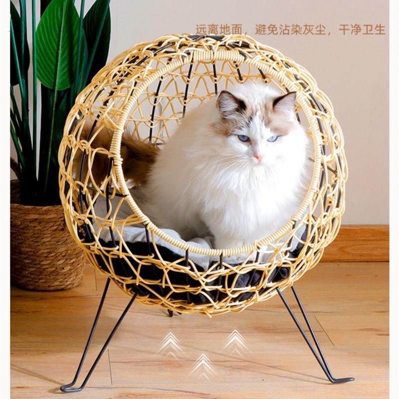 猫窝夏季藤编窝宠物夏天清凉大空间吊篮纯手工四季猫咪窝