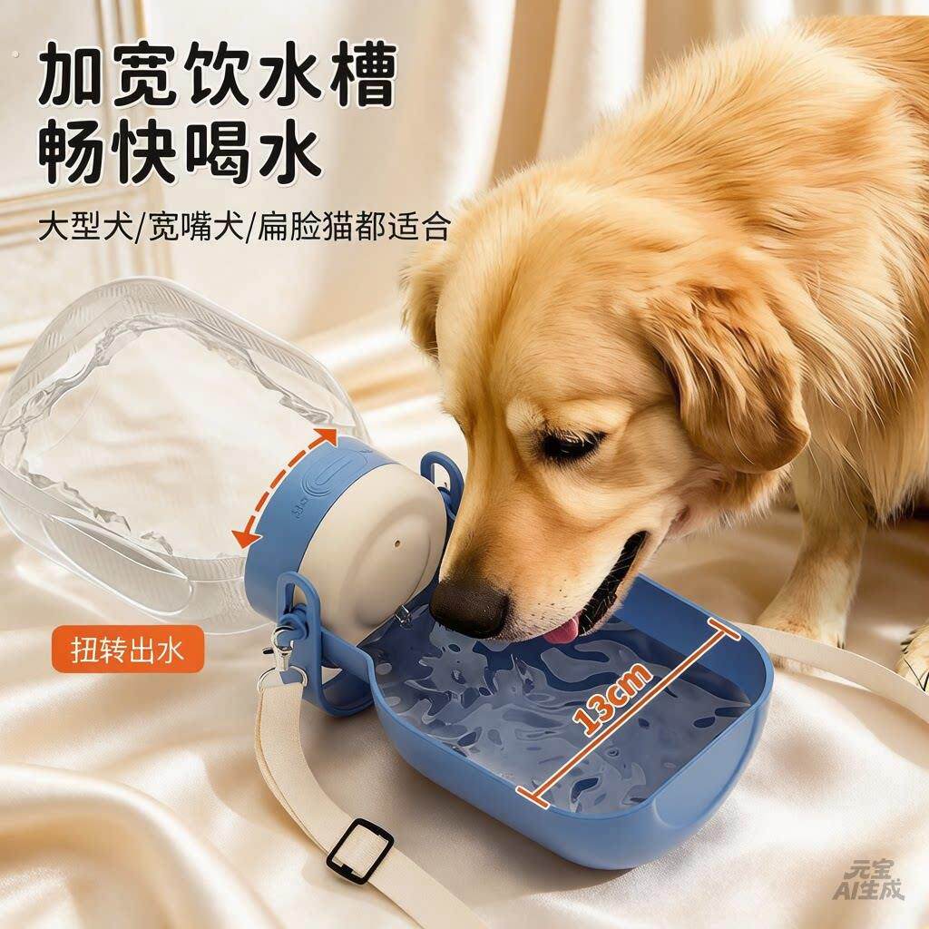 德国狗狗外出水杯二合一宠物水壶便携式户外饮水器喝水宠物随行杯