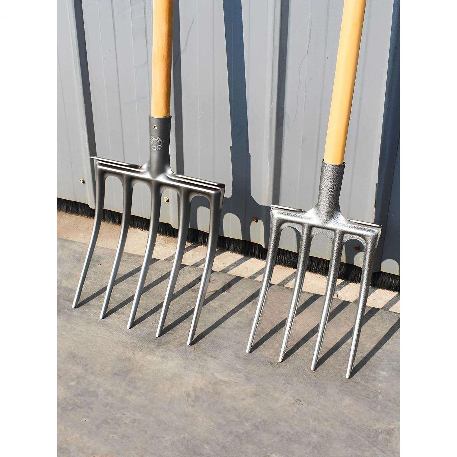 农用锰钢四齿叉子翻地挖土铁锹叉加厚粪叉挖葱姜工具开荒松土农具