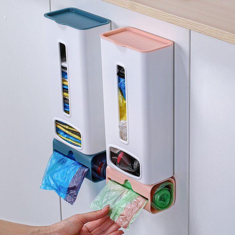 垃圾袋收纳神器放塑料袋收纳盒壁挂厨房装袋子收集器抽取式整理盒