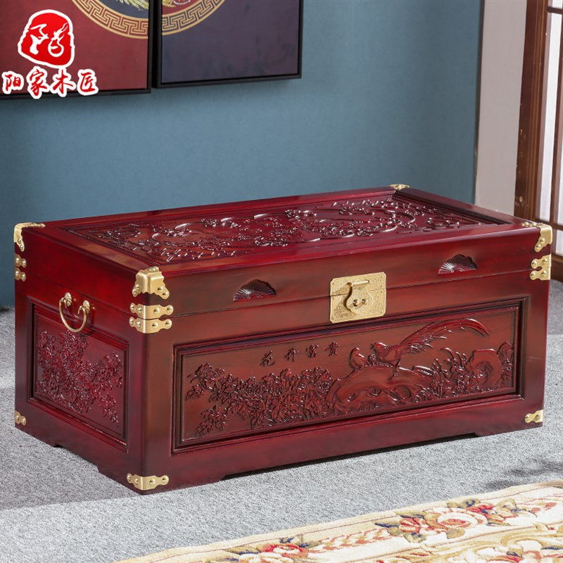 新款香樟木箱结婚箱衣箱全实木字画证件收纳箱平板婚嫁箱樟木箱子