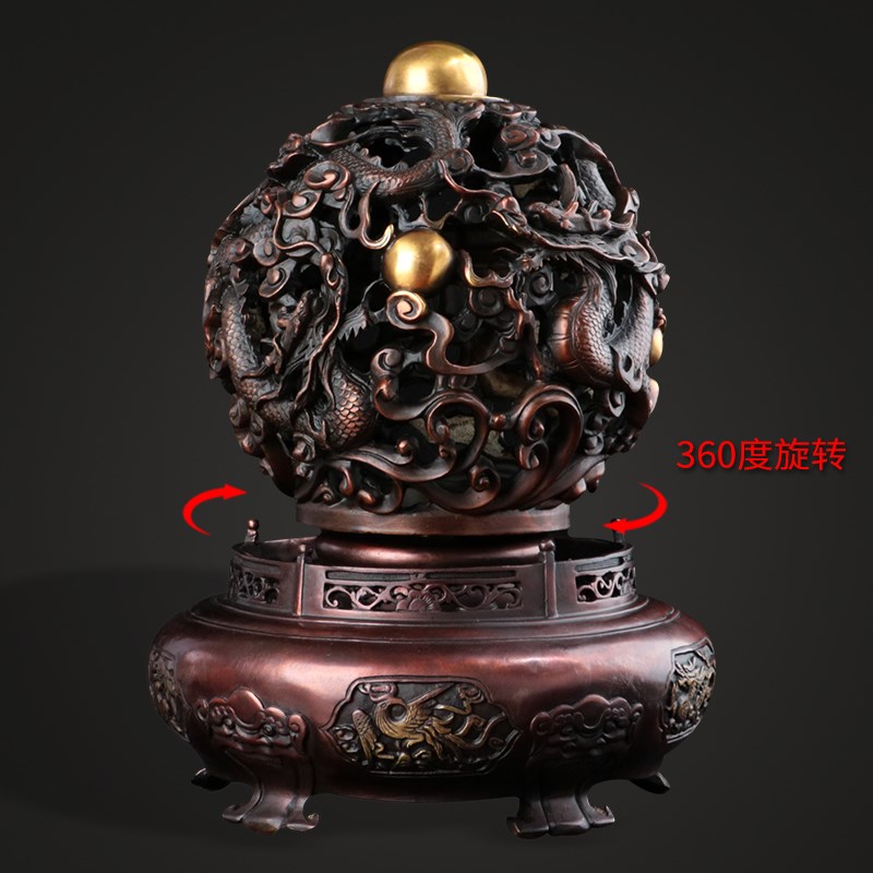 大仕缘 铜工艺品仿古招财摆件扭转九转乾坤鼎开业礼品