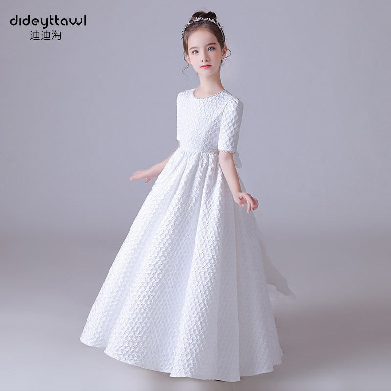 迪迪淘儿童礼服公主裙钢琴演出服女大童晚礼服花童婚礼小女孩礼服