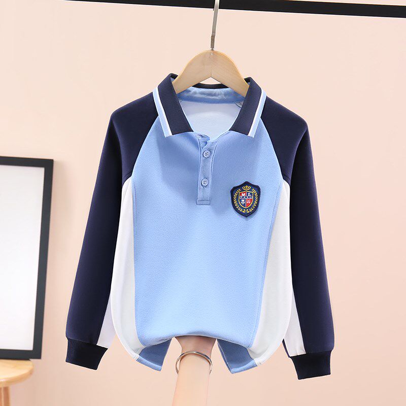 男童卫衣春秋款2024新款儿童学院风长袖上衣小学生班服中大童校服